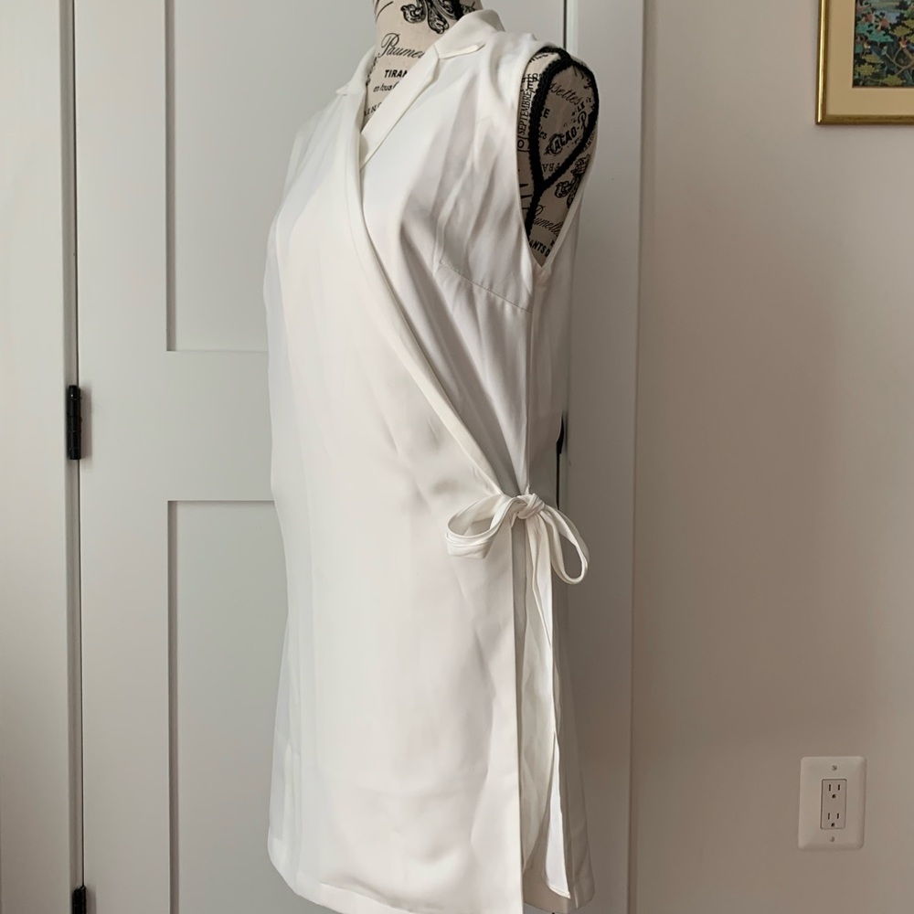 NWT Sugar + Lips white wrap dress